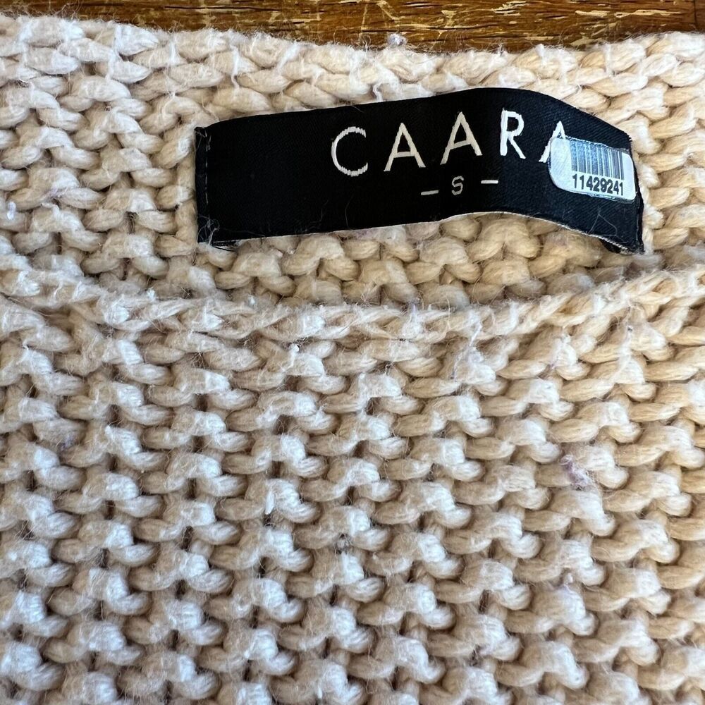 CAARA Day By Day Sweater - Size S - Cream Knit - Boat Neck - Long Sleeves - Picture 5 of 6